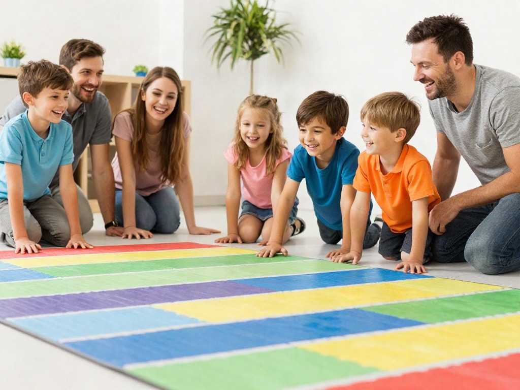 Wie spielt man Twister mit Kindern?